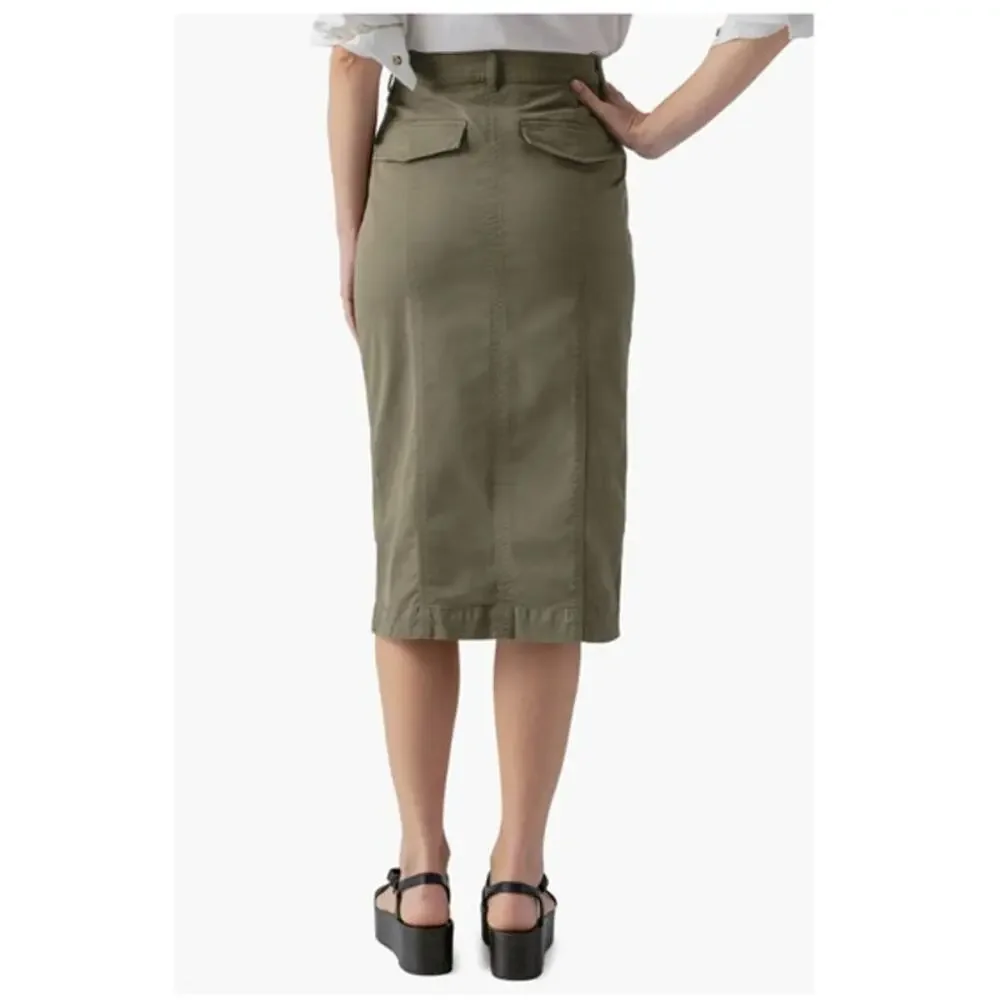 SANCTUARY Skirt Size 24 NEW Olive Green Midi Triple Threat Cargo Pockets